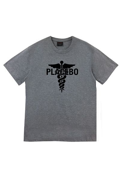fame-stoned Μπλουζάκι Unisex με στάμπα Placebo 100% βαμβακερό γκρι