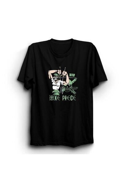 fame-stoned One Piece Anime Štampano Unisex 100% pamuk Crna T-shirt