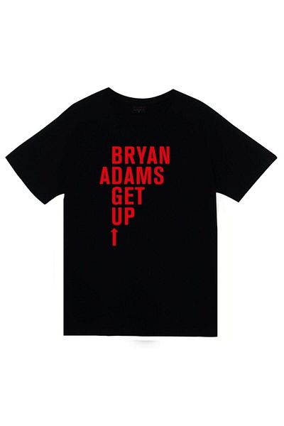 fame-stoned Tricou negru unisex 100% bumbac cu imprimeu Bryan Adams