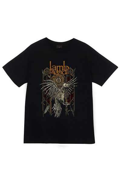 fame-stoned Унисекс тениска с щампа Lamb Of God, 100% памучна, черна