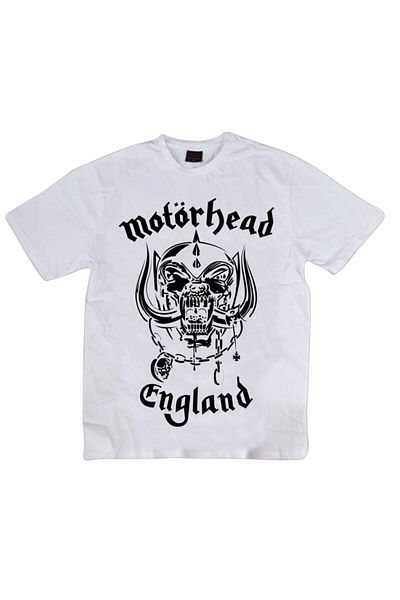 fame-stoned Μπλουζάκι με στάμπα Motörhead Unisex 100% βαμβακερό λευκό