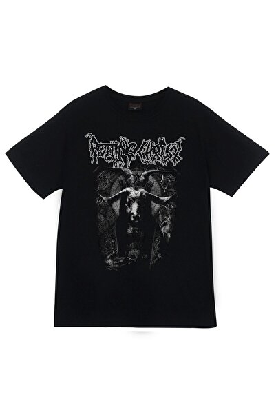 fame-stoned Tricou negru unisex 100% bumbac cu imprimeu Rotting Christ