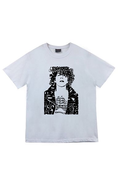 fame-stoned Μπλουζάκι Lp Laura Pergolizzi με στάμπα Unisex 100% βαμβακερό λευκό