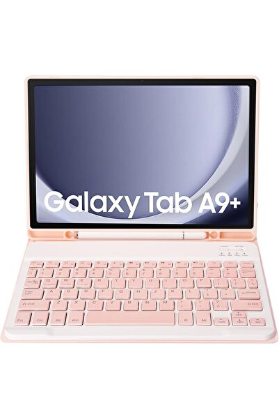 MMPSHOP Samsung Galaxy Tab A9 Plus X210 - Bluetooth-Compatible, Wireless Pen Compartment Keyboard