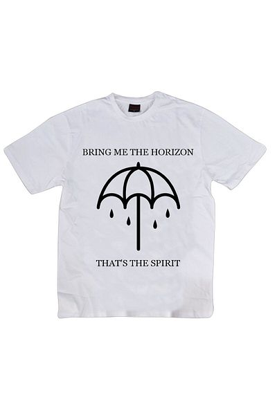 fame-stoned Λευκό μπλουζάκι Bring Me The Horizon Printed Unisex 100% Cotton