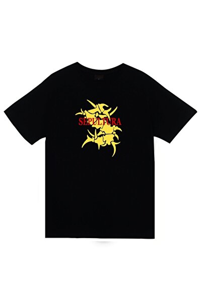 fame-stoned Sepultura unisex majica sa printom, 100% pamuk, crna