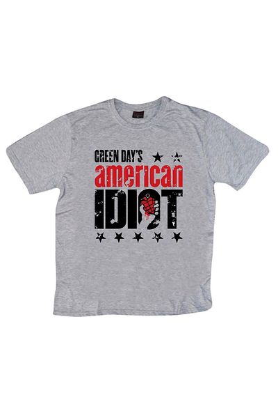fame-stoned Μπλουζάκι Green Day Printed Unisex 100% Cotton Grey T-shirt