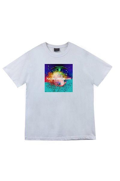 fame-stoned Μπλουζάκι Unisex με στάμπα Placebo 100% βαμβακερό λευκό