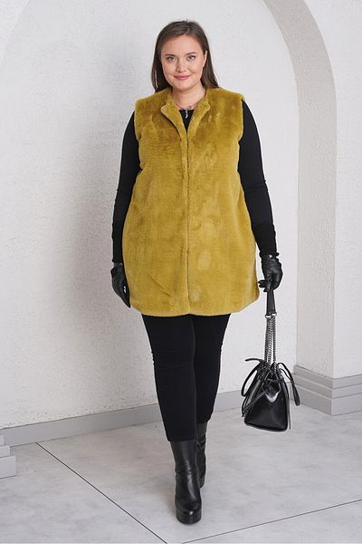 Büyük Moda Faux Fur Vest