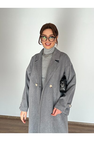 Nesil Παλτό Oversize με πλισέ μανίκι και κουμπιά