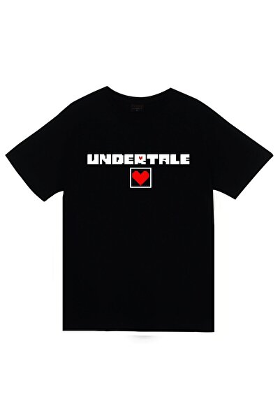 fame-stoned Μπλουζάκι Undertale Printed Unisex 100% βαμβακερό μαύρο