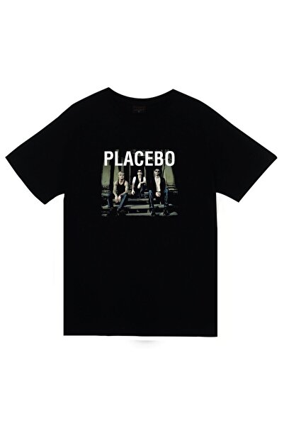 fame-stoned Placebo Štampano Unisex 100% pamuk Crna T-shirt