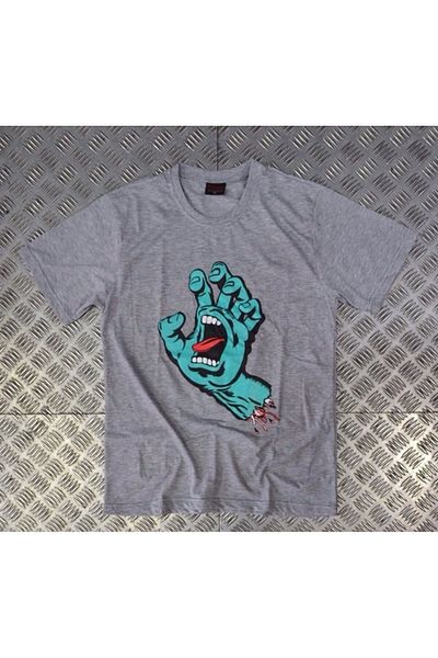 fame-stoned Μπλουζάκι Unisex Grey Santa Cruz με στάμπα