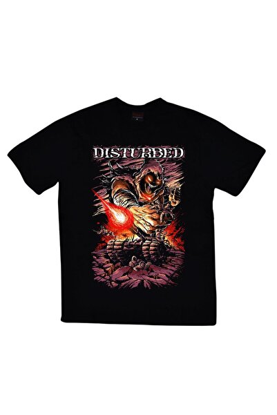 fame-stoned Disturbed Baskılı T-shirt