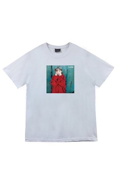 fame-stoned Tricou alb unisex 100% bumbac cu imprimeu Placebo