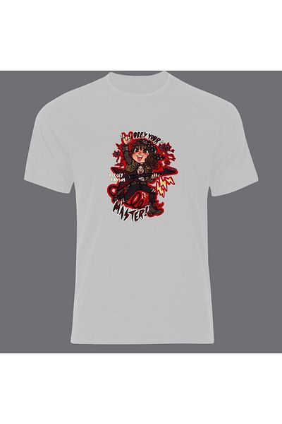 fame-stoned Tricou alb unisex 100% bumbac cu imprimeu Stranger Things