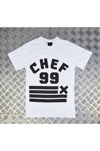 fame-stoned Μπλουζάκι Unisex White Chef Printed