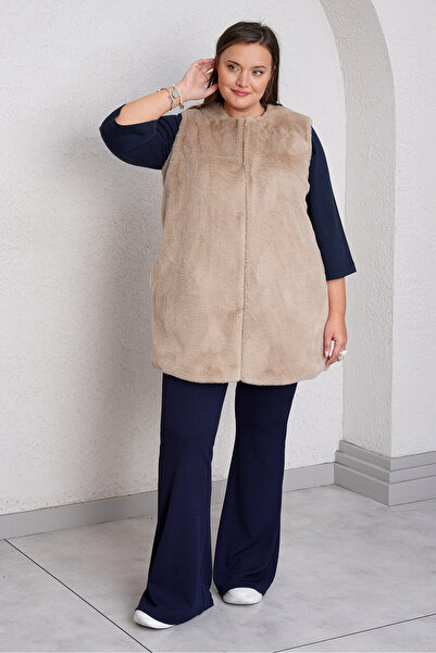 Büyük Moda Faux Fur Vest