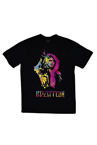 fame-stoned Led Zeppelin Štampano Unisex 100% pamuk Crna T-shirt