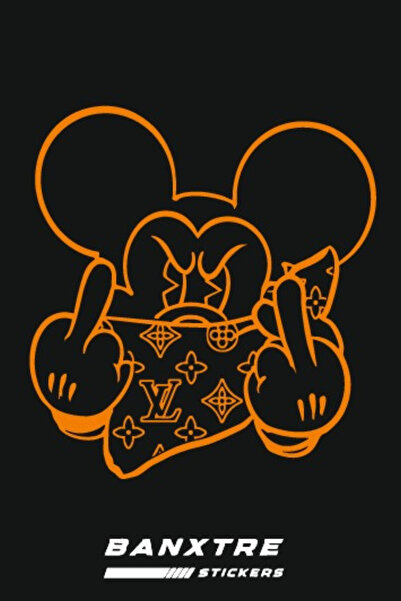 Banxtre ملصق ديكور Mcky LV مقاس 10 سم × 10 سم - للمحرك والسيارة والخوذة (قطعة...
