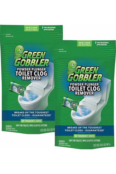 Green Gobbler Powder Plunger Toilet Clog Remover 16.5 oz.