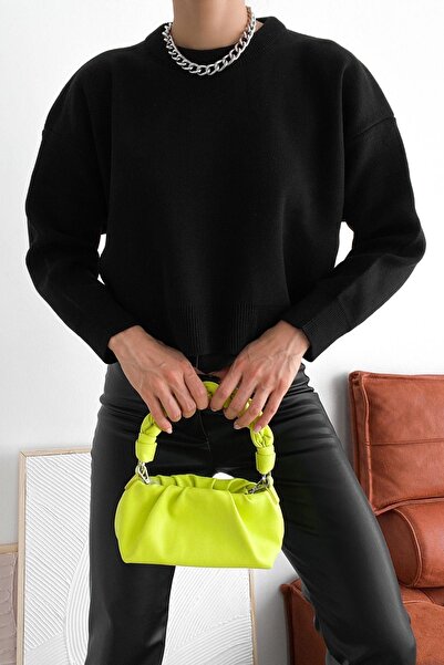 Mossta Pulover de bază tricotat strâns negru