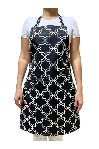 Enoteks Black Antique - Kitchen Apron with Pockets and Waterproof