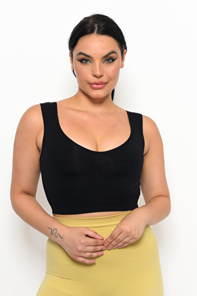 REYNEV Леко поддържан гръб с дебели презрамки, безшевен къс топ, бюстие