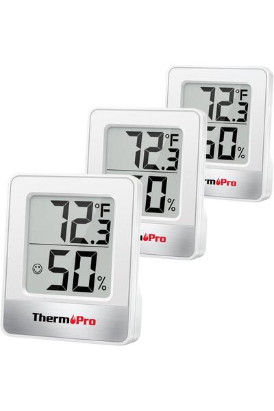 ThermoPro Tp49w Mini Iç Mekan Dijital Sıcaklık Ve Nem Ölçer Termometre 3 Adet