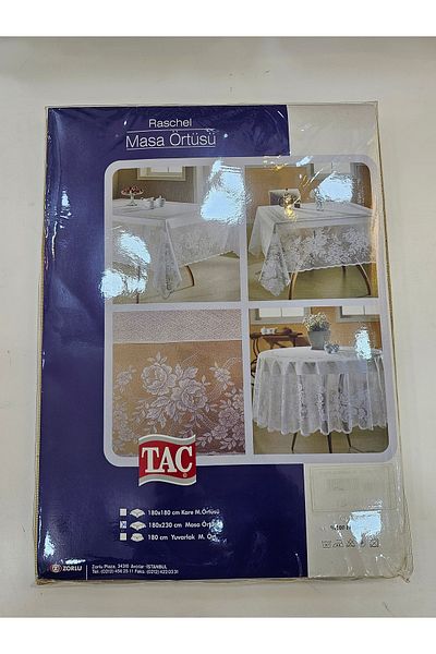 Taç Mustard Lace Table Center - Crown Raschel, 160X220 cm