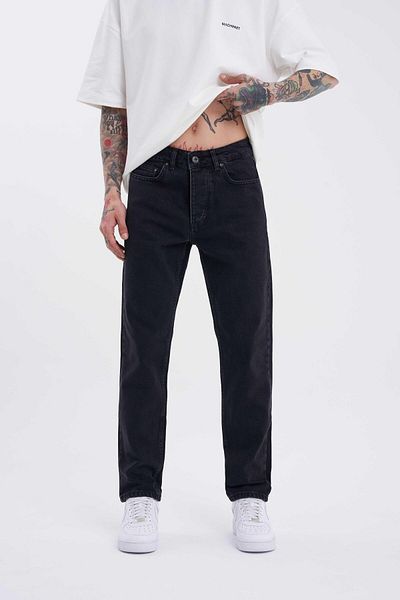 Machinist Men's Loose Fith Jeans Pants Effect Black