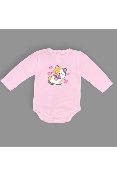 Mnk Baby&Kids بدلة أطفال مطبوعة على شكل قطة على شكل قلب بأكمام طويلة وقصيرة ب...