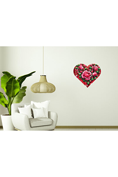 Ti Play Ti̇-Play Ks17 Heart-Shaped 30X30 cm Gift Wall Clock