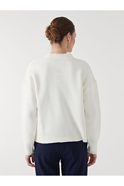 LC Waikiki V-Neck Shiny Stone Women's Knitwear Cardigan