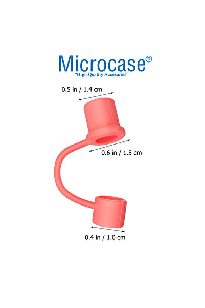 Microcase Yeti ve Stanley Termoslar için Esnek Silikon Pipet Ucu Koruma Kılıfı 8mm-AL4950