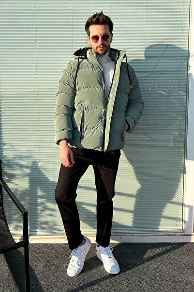 ModaPlaza Чоловічий надувний пуховик з капюшоном 1054