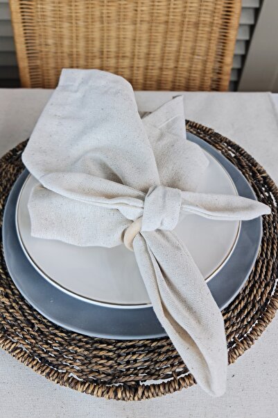 cotton maison Set of 6 Retro Bow Wooden Ring Napkin Rings