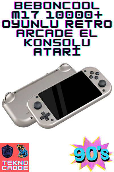 beboncool M17 4.3inç 10000+ Oyunlu Retro Arcade El Konsolu Atari