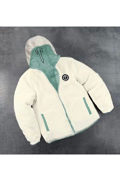 AXXAN Men's Hooded Reversible Coat - Water Green