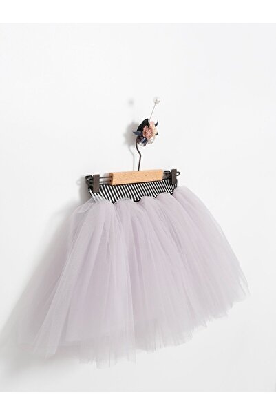 Milangel Light Gray Cotton Lined Tutu Skirt