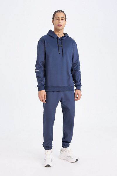 DeFacto DeFactoFit - Sports Jogger Sweatpants, Standard Fit, ίσια με τσέπες και ελαστικό πόδι μέσης D3742AX24WN