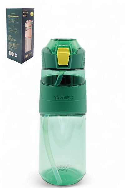 M&B WATER BOTTLE Just Life Tritan Water Bottle with Straw - Daily Sports Water Bottle with Carry Handle - Detox Water Bottle 650 ml