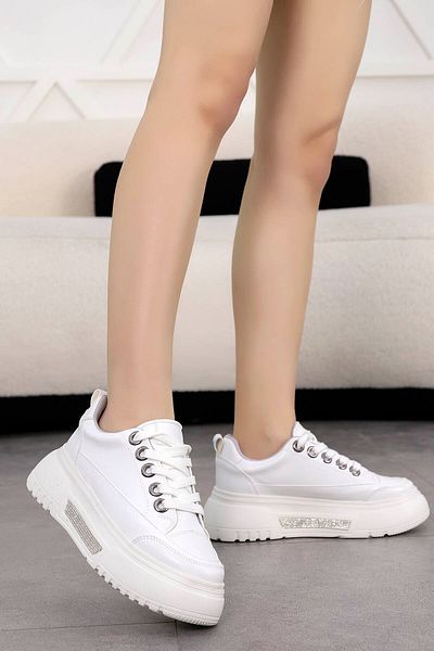 Mamito Ayakkabı MNR 30136 Pantofi sport cu talpă înaltă cu strasuri