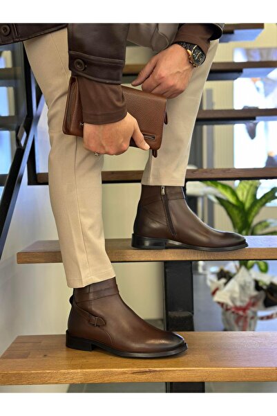 Serhat Özköroğlu LFR-P8001 Δερμάτινο MERDANE Δερμάτινο BOT Καφέ