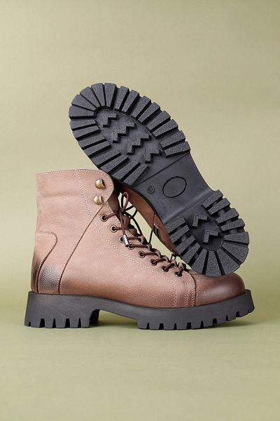 Getcho Γυναικείες μπότες Drana Sand Nubuck από γνήσιο δέρμα