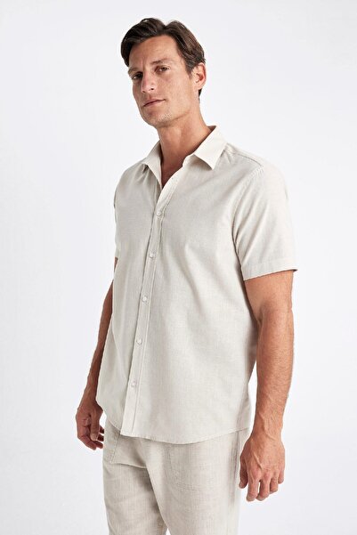 DeFacto Regular Fit Yazlık Polo Yaka Pamuklu Kısa Kollu Gömlek D1057ax24sm