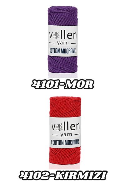vollen yarn Premium Cotton Cotton Macrame Thread, 2mm Cotton Chain Macrame, Supla, Bag Thread, Military Green