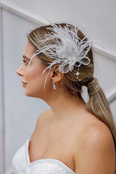 Turkuaz Accesoriu pentru păr de mireasă / Nuntă Nuntă Accesoriu pentru păr cu perle Otriş cu piatră albă