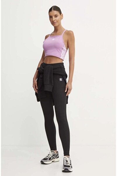 adidas Essentials Yüksek belli Kalın Siyah Tayt