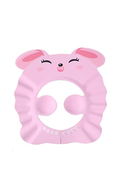 Pink Baby Adjustable Shower Hat Crown Ear Protector- Ear Support